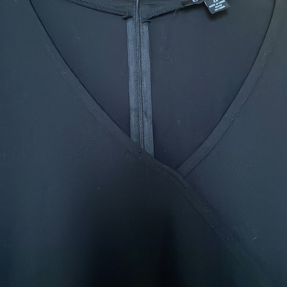 Rouge Asymetrical V-Neck Dress - Picture 3 of 8